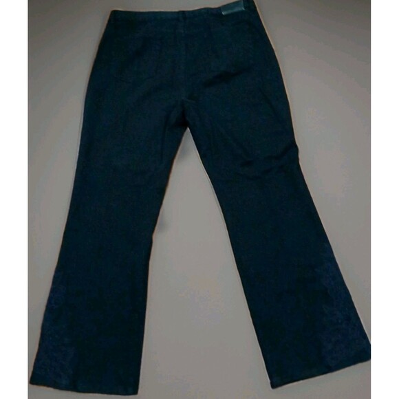 Y2K Lauren Jeans Co Ralph Lauren Black Bootcut Jeans 16 Embroidered Floral - Picture 6 of 12